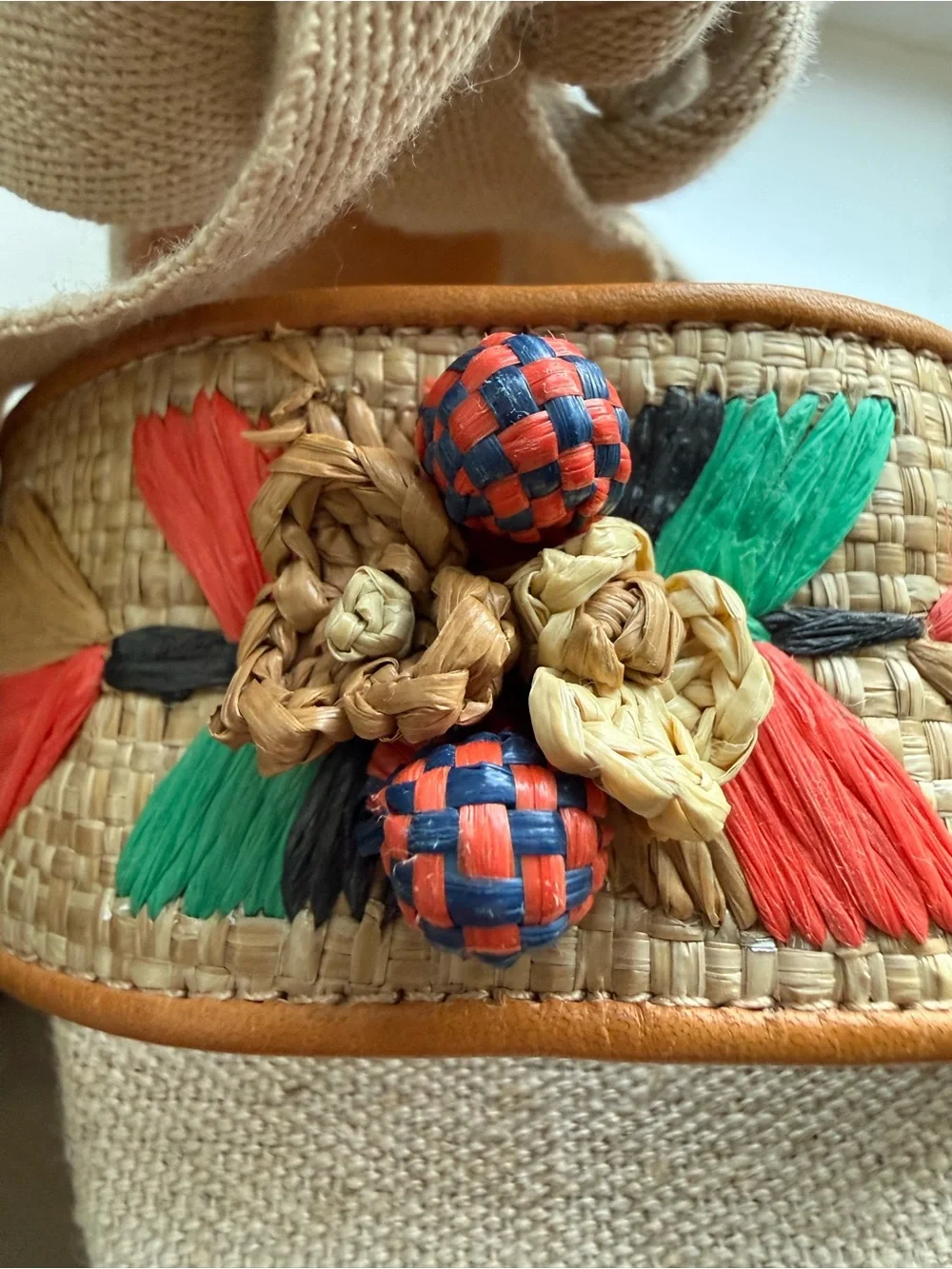 Tory Burch Multicolor Raffia Wedge Sandals